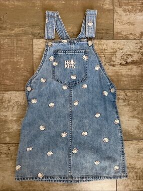 H&M Light Blue Denim Hello Kitty Overall Dress